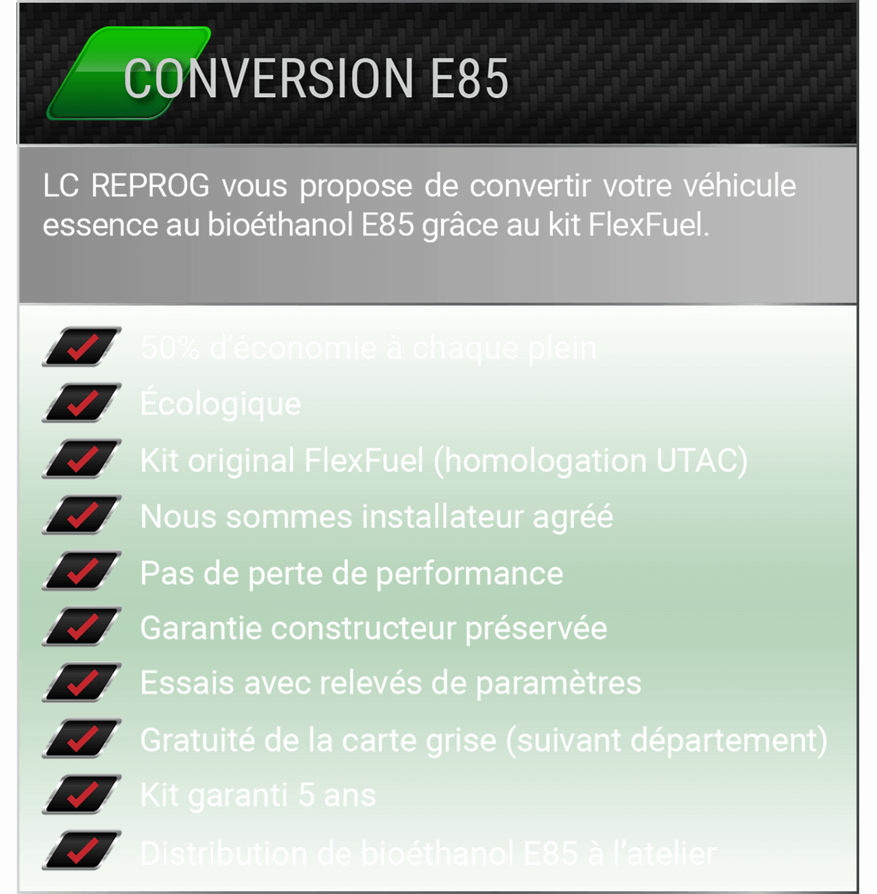 Conversion E85
